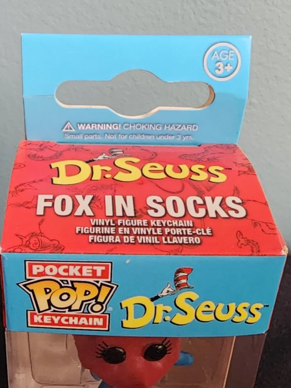 2/$15 Pocket Pop! Keychain Vinyl Dr. Seuss Fox in Socks.